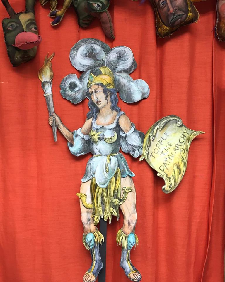 Coatlicue, placard for Women's March LA 2017